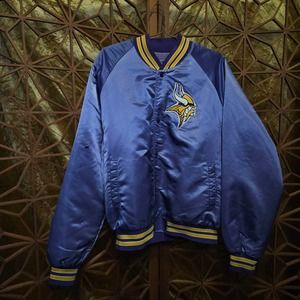 80s Chalkline Satin Jacket Minnesota Vikings XL